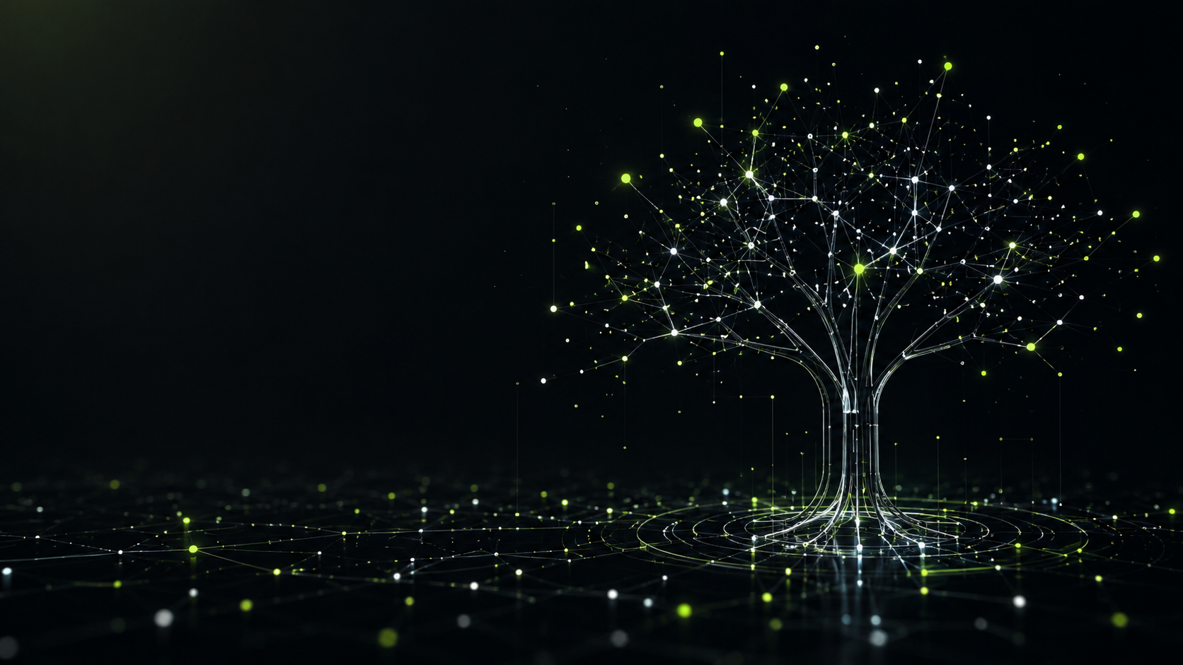 Warka Labs services — a glowing neural tree landscape representing integrated digital infrastructure and AI automation capabilities